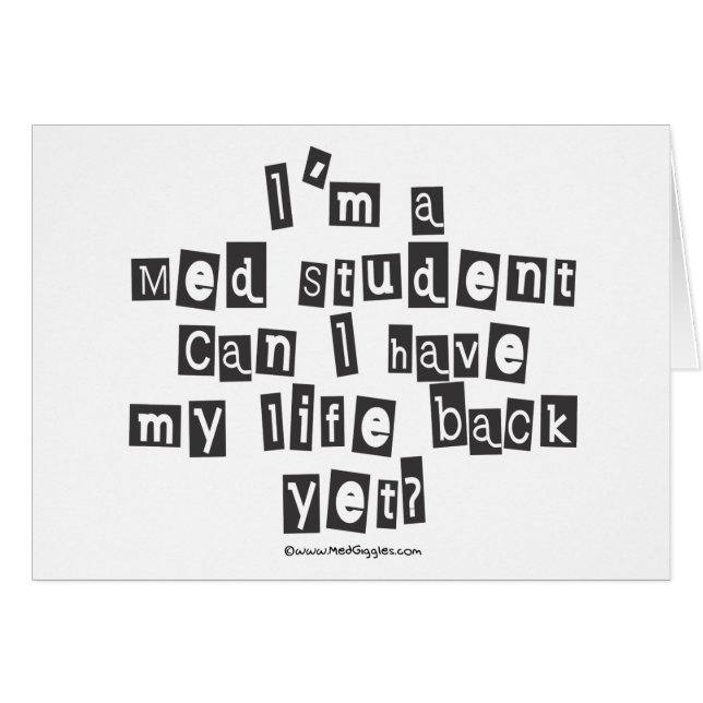Med Student Ransom Note (Front Horizontal)