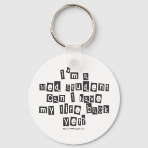 Med Student Ransom Note Key Ring