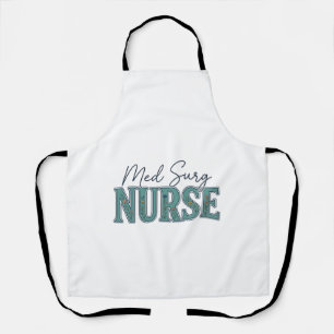 Med Surg Nurse Floral Vintage Engraving Design_1 Apron