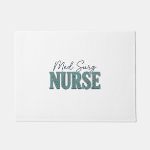 Med Surg Nurse Floral Vintage Engraving Design_1 Doormat