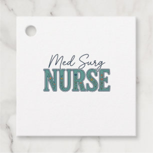 Med Surg Nurse Floral Vintage Engraving Design_1 Favour Tags