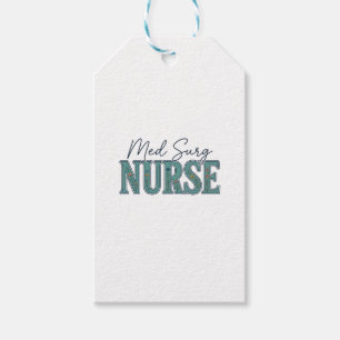 Med Surg Nurse Floral Vintage Engraving Design_1 Gift Tags