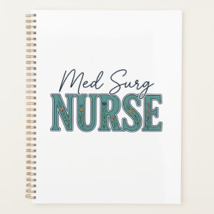 Med Surg Nurse Floral Vintage Engraving Design_1 Planner