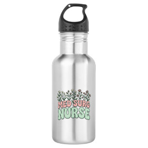 Med Surg Nurse Floral Vintage Vector Design_1 532 Ml Water Bottle