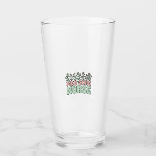 Med Surg Nurse Floral Vintage Vector Design_1 Glass