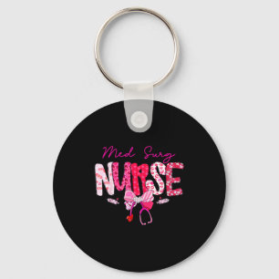 Med Surg Nurse Valentine's Day Stethoscope Coquett Key Ring