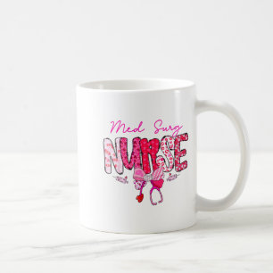 Med Surg Nurse Valentines Day Stethoscope Coquette Coffee Mug