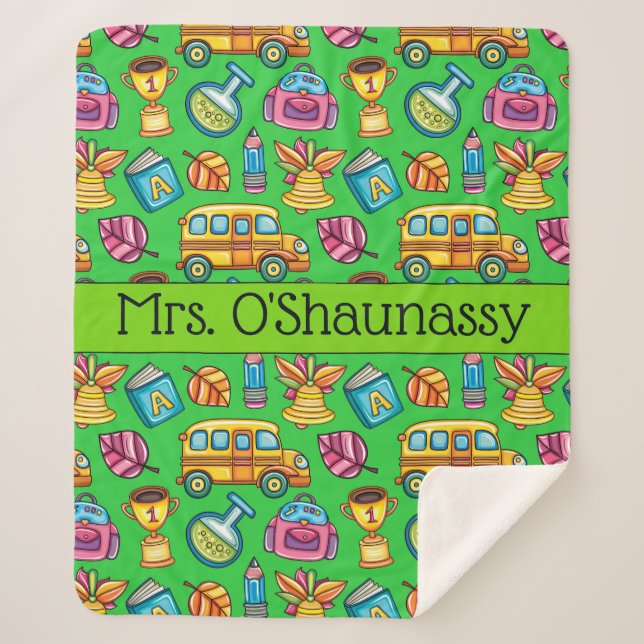 Med Teacher Wrapped in Love Sherpa Blanket (Front)