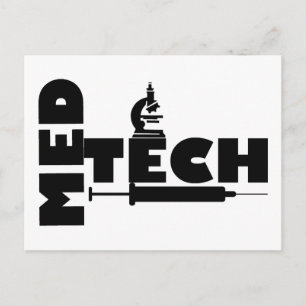 MED TECH MICROSCOPE SYRINGE LOGO POSTCARD