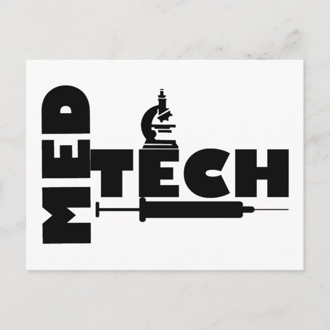 MED TECH MICROSCOPE SYRINGE LOGO POSTCARD (Front)