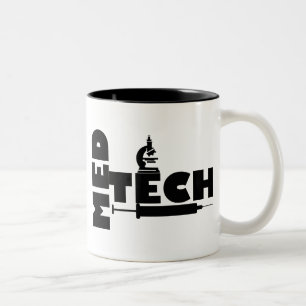 MED TECH MICROSCOPE SYRINGE LOGO Two-Tone COFFEE MUG