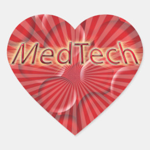 Med Tech STARBURST LOGO Heart Sticker