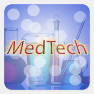 Med Tech STARBURST LOGO Square Sticker