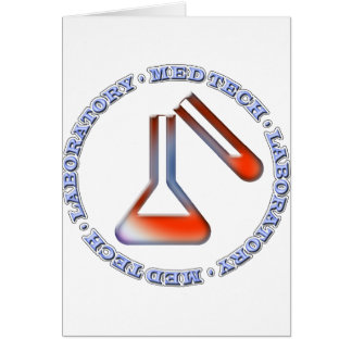 MED TECH with beaker MEDICAL LABORATORY CARD