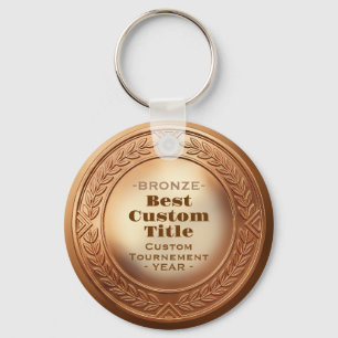 Medal Custom 3D Realistic Editable Foil Bronze Key Ring