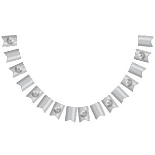Medal Custom 3D Realistic Editable Foil Silver Bunting