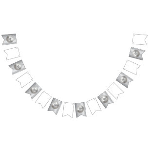 Medal Custom 3D Realistic Editable Foil Silver Bunting
