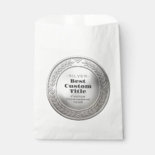 Medal Custom 3D Realistic Editable Foil Silver Favour Bags