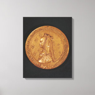 Medal depicting Anne of Brittany Canvas Print