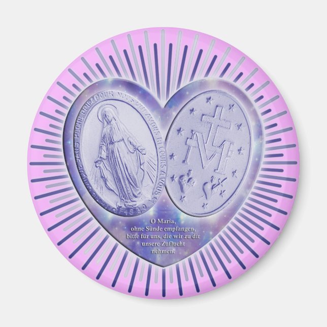 medal miraculeuse / marvelous medal | pink magnet (Front)