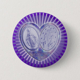 medal miraculeuse / marvelous medal purple 6 cm round badge