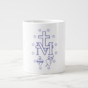 Medal of Our Lady of Graces Large Coffee Mug