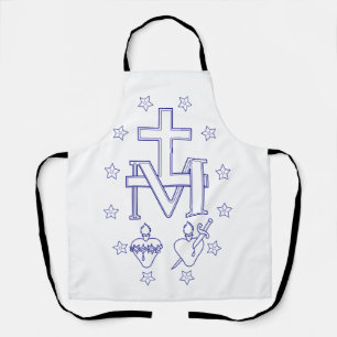 Medal of Our Lady of Graces Miraculous Fine Art Apron