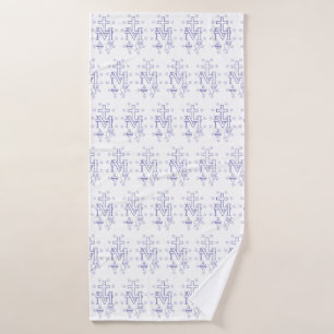 Medal of Our Lady of Graces Miraculous Fine Art Bath Towel