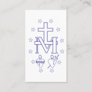 Medal of Our Lady of Graces Miraculous Fine Art Business Card