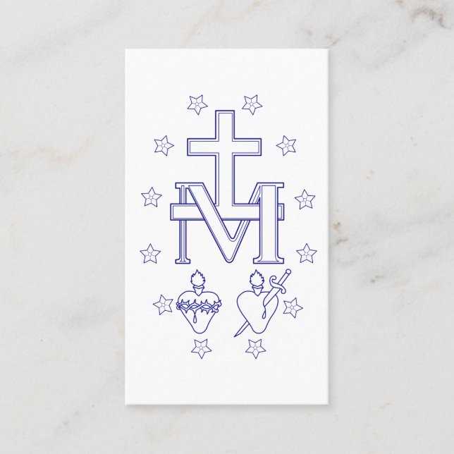 Medal of Our Lady of Graces Miraculous Fine Art Business Card (Front)