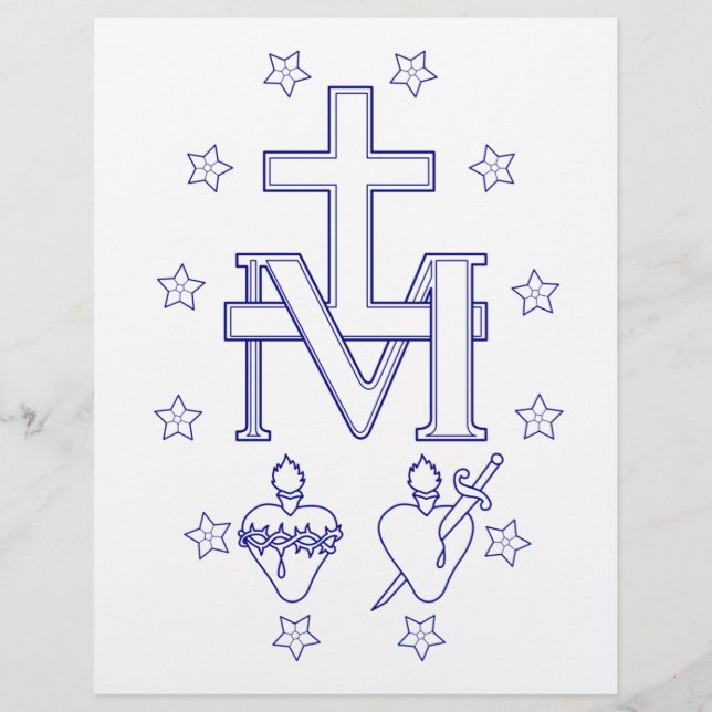 Medal of Our Lady of Graces Miraculous Fine Art Flyer (Front)