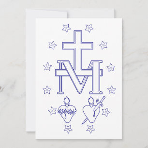 Medal of Our Lady of Graces Miraculous Fine Art Holiday Card