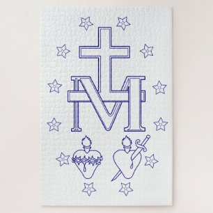 Medal of Our Lady of Graces Miraculous Fine Art Jigsaw Puzzle