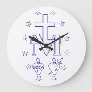 Medal of Our Lady of Graces Miraculous Fine Art Large Clock