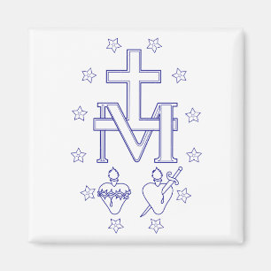 Medal of Our Lady of Graces Miraculous Fine Art Magnet