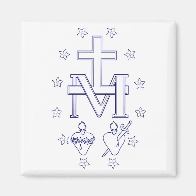 Medal of Our Lady of Graces Miraculous Fine Art Magnet (Front)