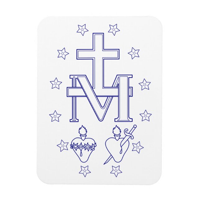 Medal of Our Lady of Graces Miraculous Fine Art Magnet (Vertical)