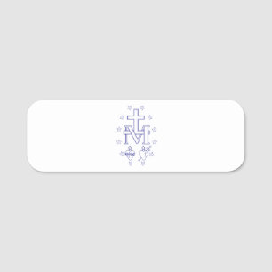 Medal of Our Lady of Graces Miraculous Fine Art Name Tag