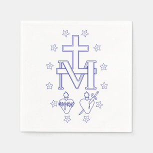 Medal of Our Lady of Graces Miraculous Fine Art Napkin