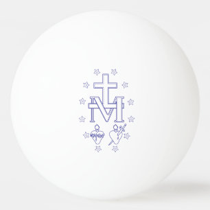 Medal of Our Lady of Graces Miraculous Fine Art Ping Pong Ball