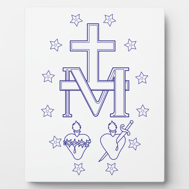Medal of Our Lady of Graces Miraculous Fine Art Plaque (Front)