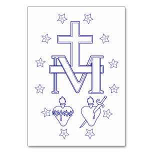 Medal of Our Lady of Graces Miraculous Fine Art Table Number