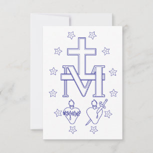Medal of Our Lady of Graces Miraculous Fine Art Thank You Card