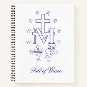 Medal of Our Lady of Graces Miraculous Medal Notebook