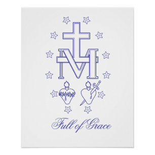 Medal of Our Lady of Graces Miraculous Medal Poster