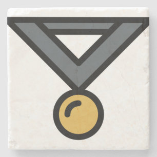 medal stone coaster