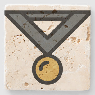 medal stone coaster