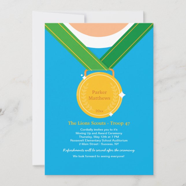 Medal Winners / Award Ceremony Invitation (Front)