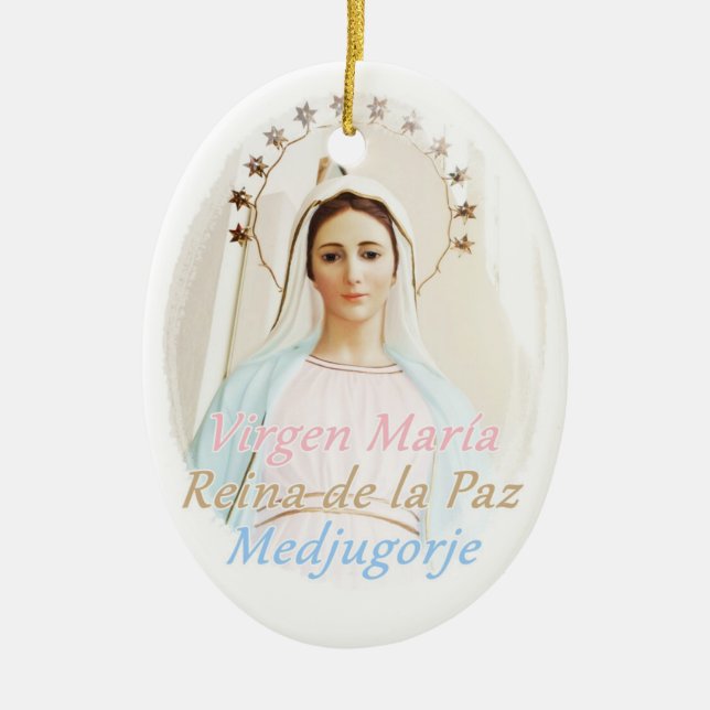 Medalla cerámica Medjugorje Ceramic Tree Decoration (Front)