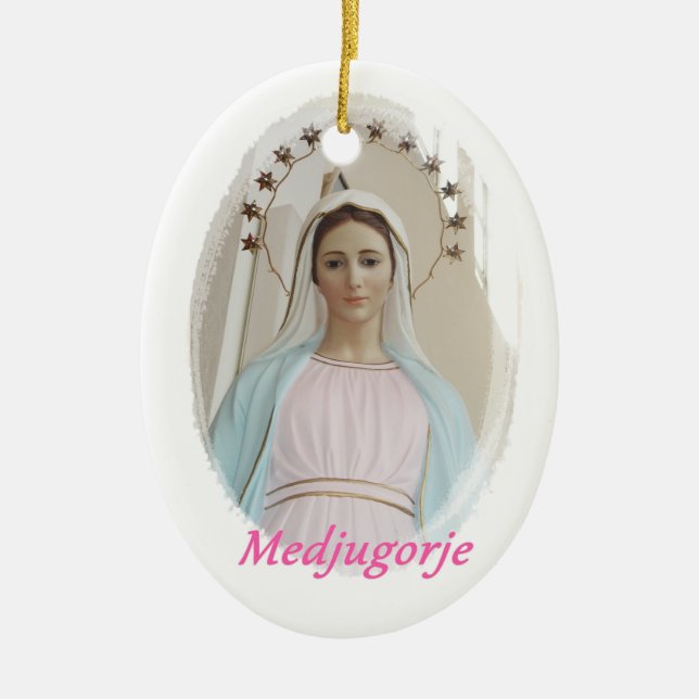 Medalla cerámica Medjugorje Ceramic Tree Decoration (Front)
